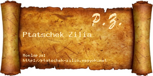 Ptatschek Zilia névjegykártya